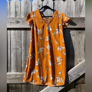 A New Day Floral Orange Dress size S